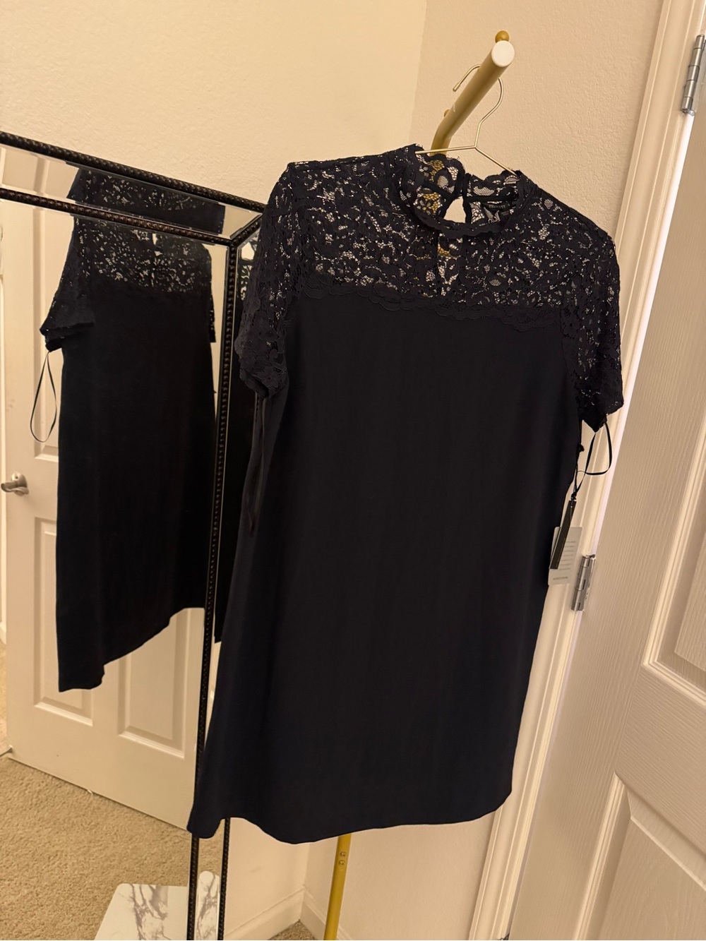 NWT Navy Lace Yoke Dress — Nordstrom